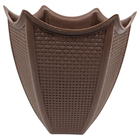 Vintage Brown Fesco Waste / Trash Can MCM Retro - Picture 3 of 10